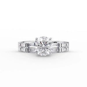 The Hailey Set With A 2 Carat Round Lab Diamond