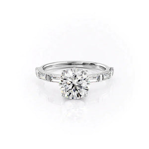 The Hailey Set With A Round Moissanite