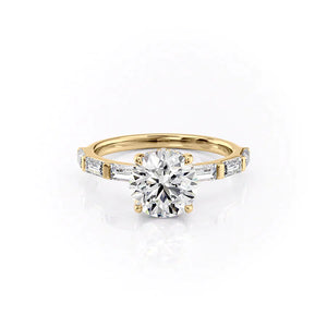 The Hailey Set With A 1 Carat Round Moissanite