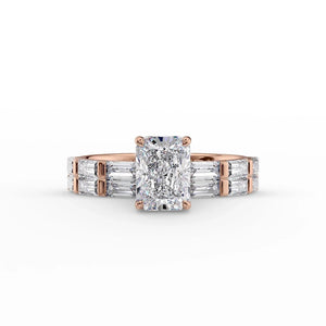 The Hailey Set With A 5 Carat Radiant Moissanite