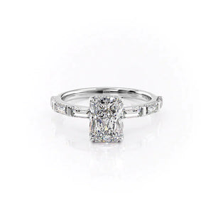 The Hailey Set With A 1 Carat Radiant Lab Diamond