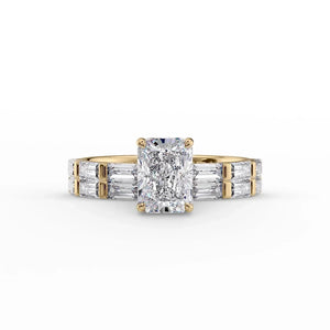The Hailey Set With A 1 Carat Radiant Moissanite