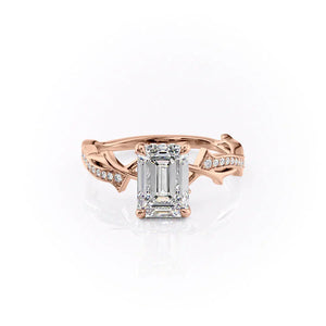 The Pave Twig Set With A 3 Carat Emerald Lab Diamond