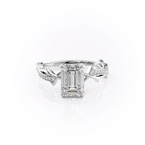 The Pave Twig Set With A 2 Carat Emerald Lab Diamond