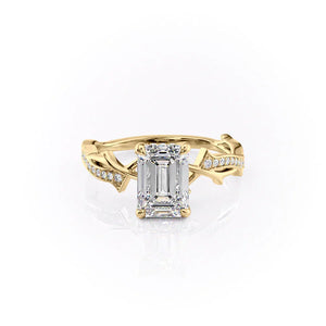 The Pave Twig Set With A 3 Carat Emerald Lab Diamond