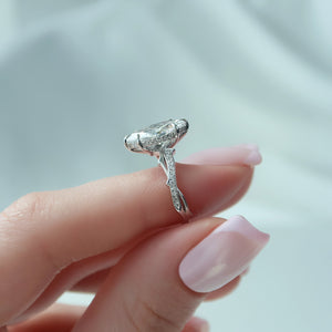 The Pave Twig Set With A 3 Carat Marquise Lab Diamond