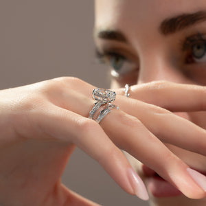 The Pave Twig Set With A 1.5 Carat Oval Lab Diamond