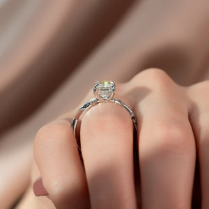 The Pave Twig Set With A Radiant Moissanite
