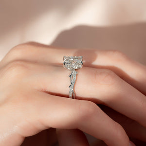 The Pave Twig Set With A 2 Carat Radiant Lab Diamond