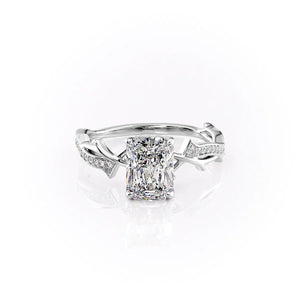 The Pave Twig Set With A 3 Carat Radiant Lab Diamond