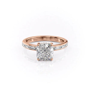 The Jennifer Set With A 2.5 Carat Cushion Moissanite