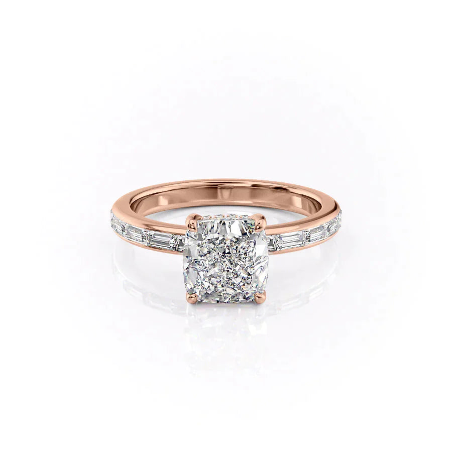 The Jennifer Set With A 1 Carat Cushion Moissanite