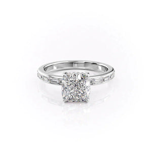The Jennifer Set With A 3.5 Carat Cushion Moissanite