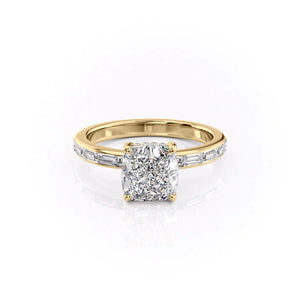 The Jennifer Set With A 3 Carat Cushion Lab Diamond
