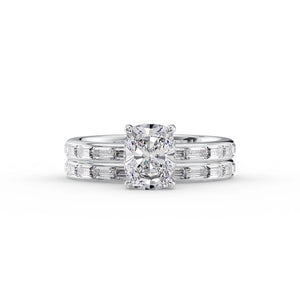 The Jennifer Set With A 2 Carat Elongated Cushion Lab Diamond