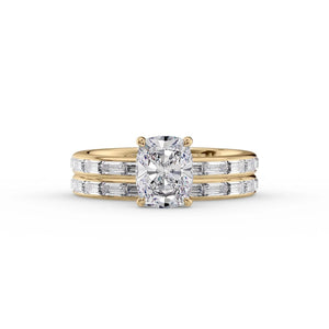 The Jennifer Set With A Elongated Cushion Moissanite
