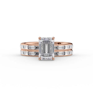 The Jennifer Set With A 5 Carat Emerald Moissanite