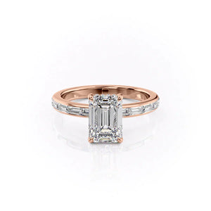 The Jennifer Set With A 2.5 Carat Emerald Lab Diamond
