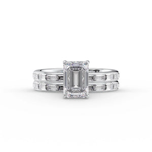 The Jennifer Set With A 5 Carat Emerald Moissanite