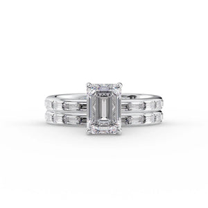 The Jennifer Set With A 2.5 Carat Emerald Lab Diamond