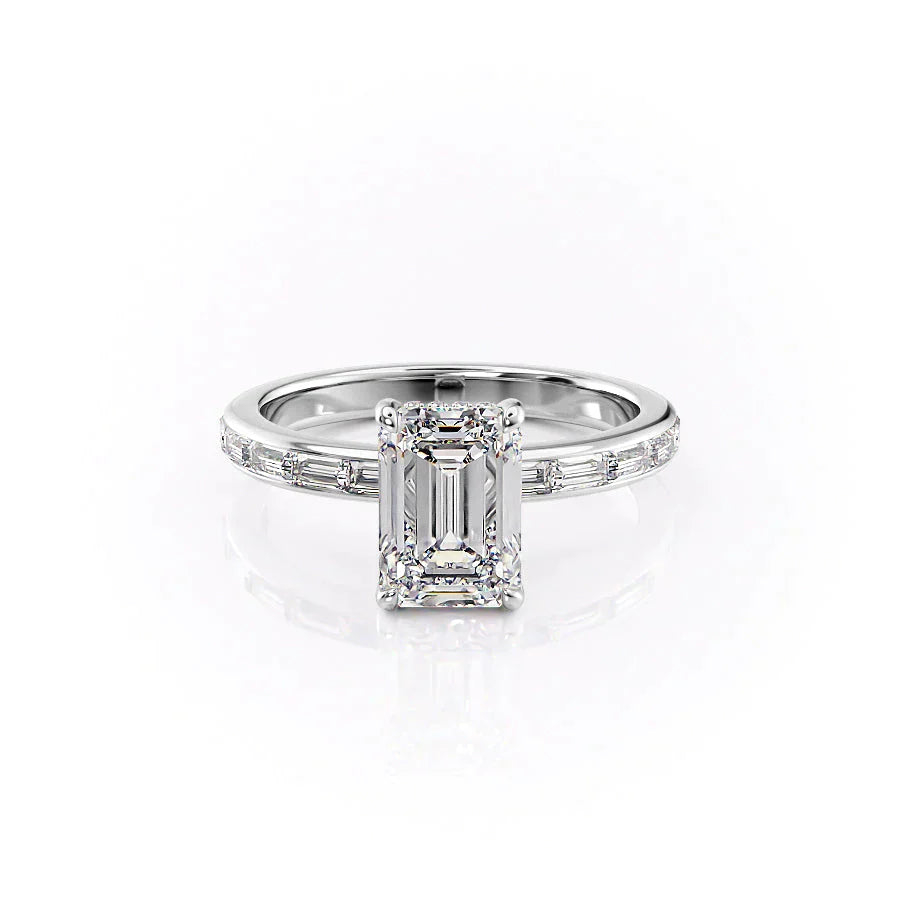 The Jennifer Set With A 1.5 Carat Emerald Lab Diamond