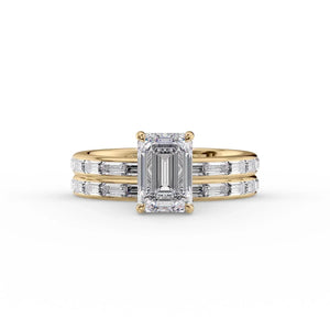 The Jennifer Set With A 1 Carat Emerald Moissanite