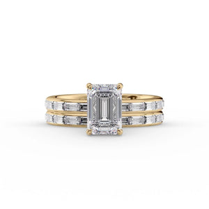 The Jennifer Set With A 3 Carat Emerald Lab Diamond