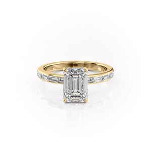 The Jennifer Set With A 5 Carat Emerald Moissanite