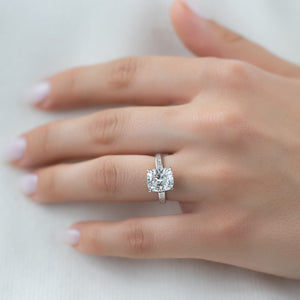 The Jennifer Set With A 2 Carat Elongated Cushion Lab Diamond