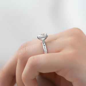 The Jennifer Set With A 2 Carat Elongated Cushion Lab Diamond