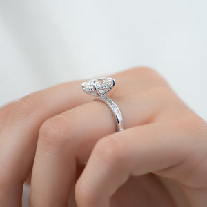 The Jennifer Set With A 2 Carat Elongated Cushion Lab Diamond