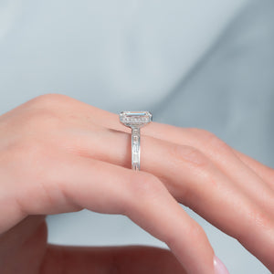 The Jennifer Set With A 2.5 Carat Emerald Lab Diamond