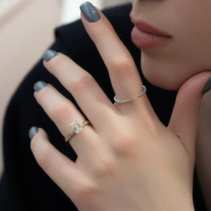 The Jennifer Set With A 3 Carat Emerald Lab Diamond