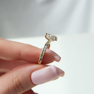 The Jennifer Set With A Oval Moissanite
