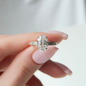 The Jennifer Set With A Oval Moissanite