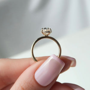 The Jennifer Set With A Oval Moissanite
