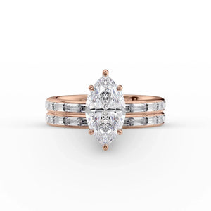 The Jennifer Set With A 1 Carat Marquise Moissanite