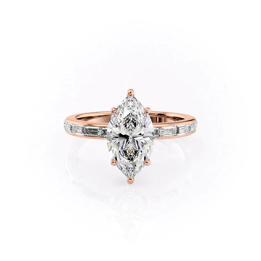 The Jennifer Set With A 1 Carat Marquise Lab Diamond