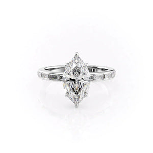 The Jennifer Set With A 1.5 Carat Marquise Lab Diamond
