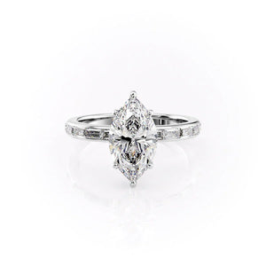 The Jennifer Set With A 4 Carat Marquise Moissanite