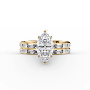 The Jennifer Set With A 3 Carat Marquise Lab Diamond