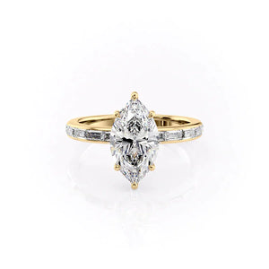 The Jennifer Set With A 1 Carat Marquise Lab Diamond