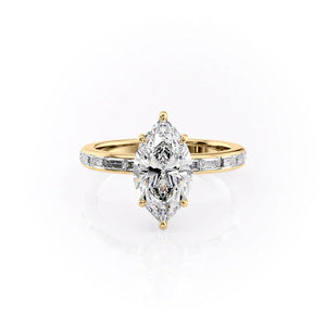 The Jennifer Set With A 5 Carat Marquise Moissanite