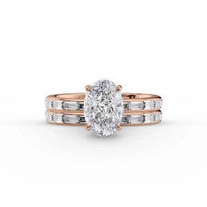 The Jennifer Set With A 1.5 Carat Oval Lab Diamond