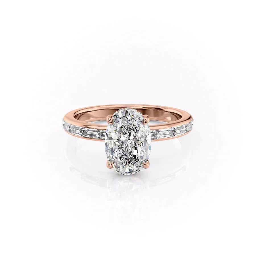 The Jennifer Set With A 1 Carat Oval Lab Diamond