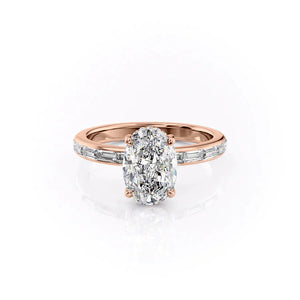 The Jennifer Set With A 1.5 Carat Oval Lab Diamond