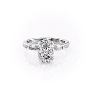 The Jennifer Set With A 1 Carat Oval Lab Diamond