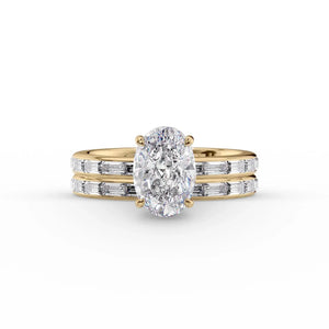 The Jennifer Set With A 4 Carat Oval Moissanite