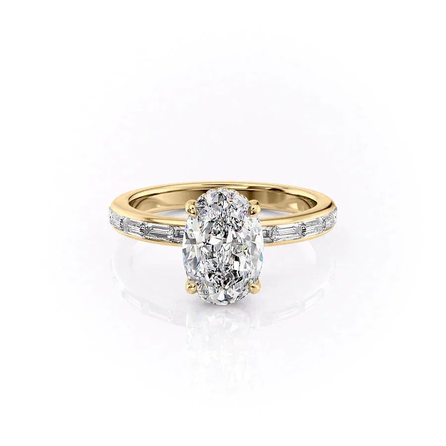 The Jennifer Set With A 4 Carat Oval Moissanite