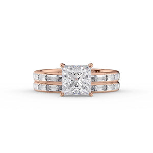 The Jennifer Set With A 2 Carat Princess Lab Diamond